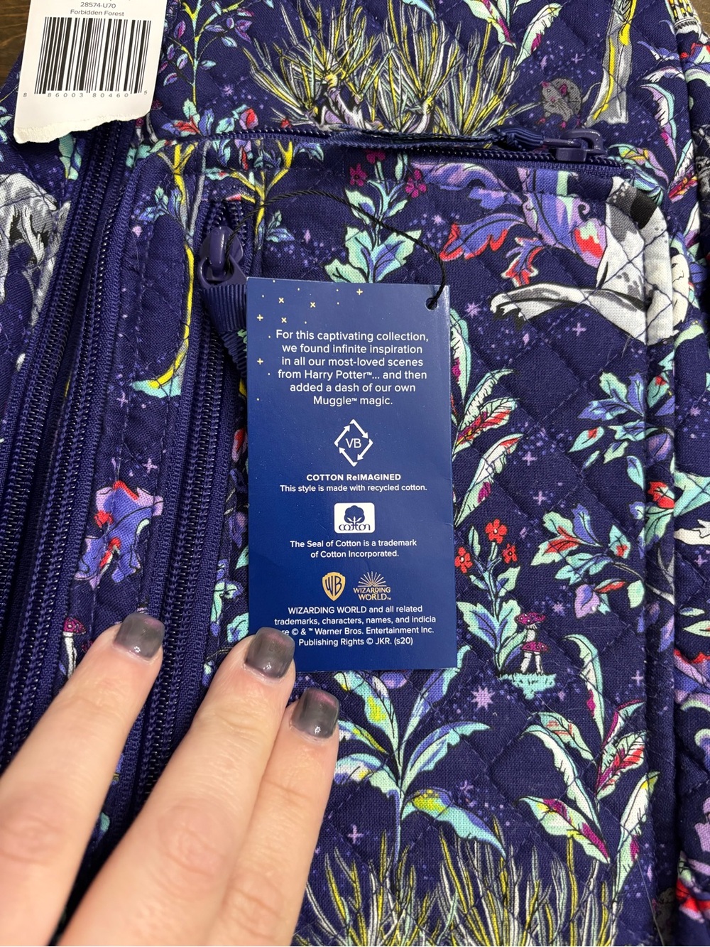 Vera Bradley x Harry Potter Forbidden Forest Sling Backpack - Picture 4 of 12
